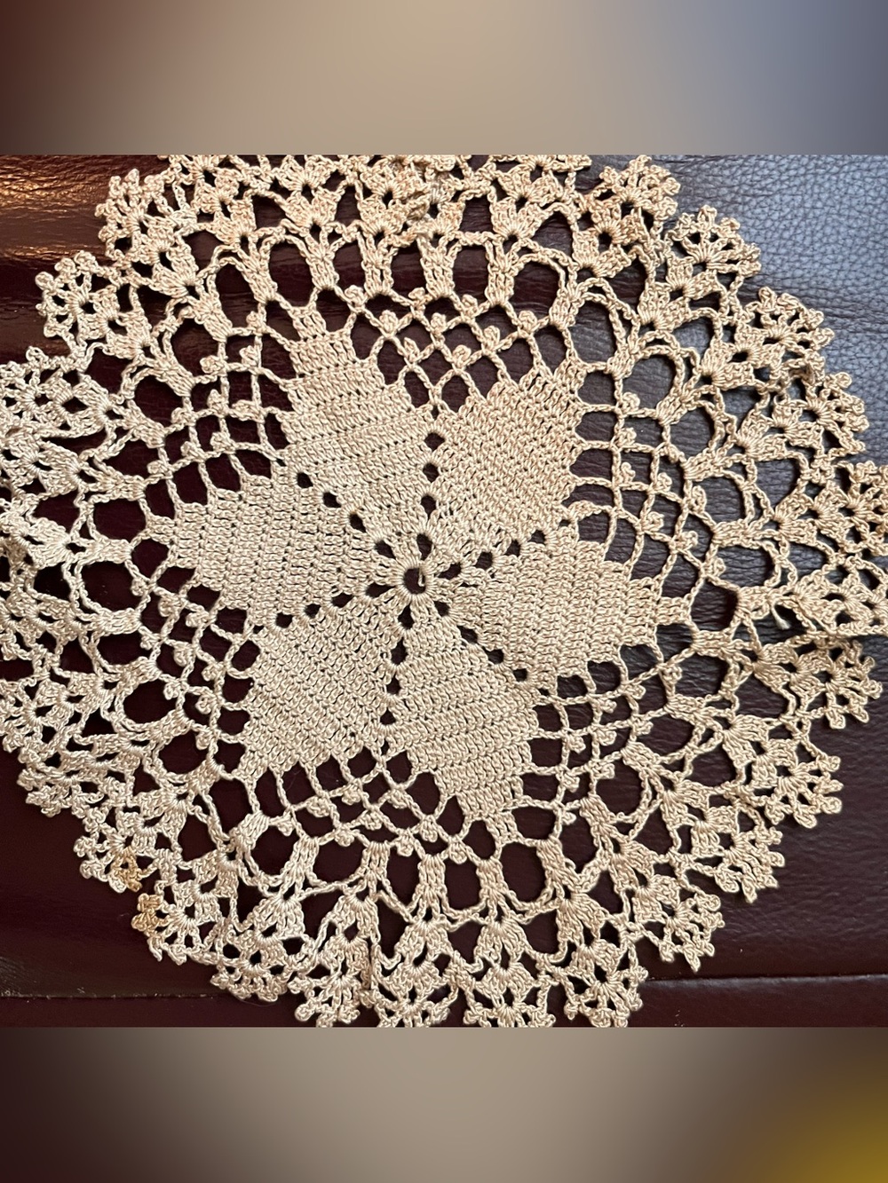 Star motif doily